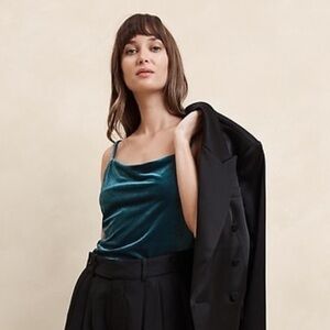 Banana Republic Teal Velvet Top